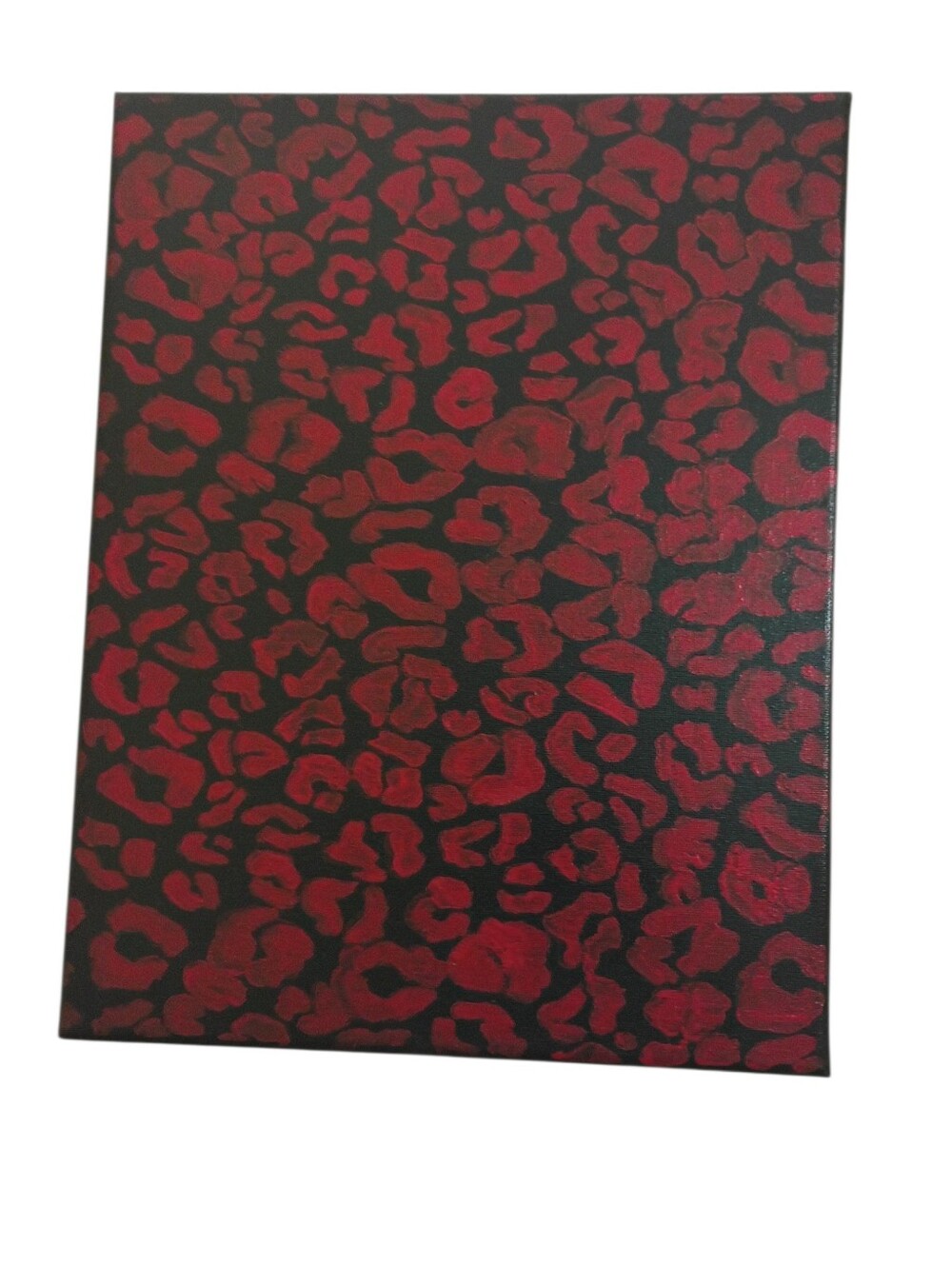 Canvas Art Red Leopard Print Canvas Wall Art - Unbranded